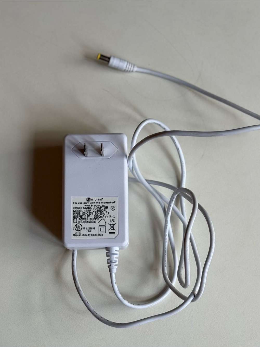 4moms mamaRoo AC/DC Power Adapter SRP1203000PU 12V 3A OEM White Charger